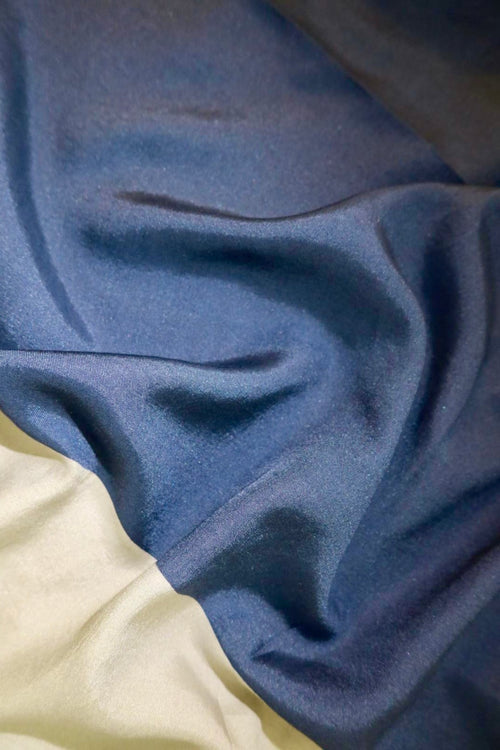 Luxury Chiffon Hijab – Two Tone Modest Scarf - Navyblue