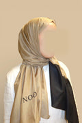 Luxury Chiffon Hijab – Two Tone Modest Scarf - Sand Beige