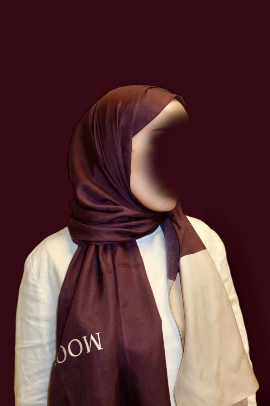 Luxury Chiffon Hijab – Two Tone Modest Scarf - Deep Purple