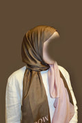 Luxury Chiffon Hijab – Two Tone Modest Scarf - Mocha brown
